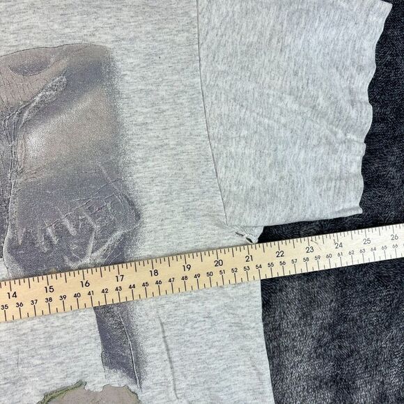 Vtg 1992 Africa Large Elephant Safari AOP T-Shirt Single Stitch Gray L *Read - Picture 7 of 14